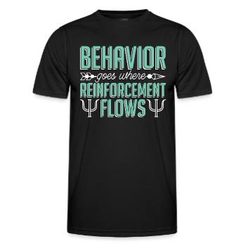 School Psych Behavior Goes Where Psychotherapist - Men's Functional T-Shirt - black - Front - AI Model Male 178 dark (178cm)