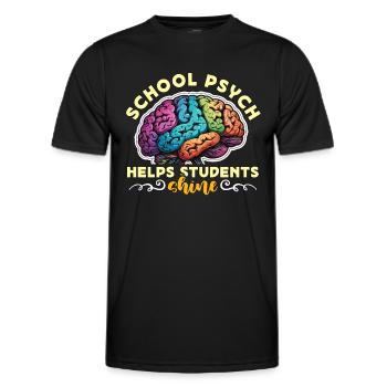 School Psychs Help Students Shine School Counselor - Männer Funktions-T-Shirt - Schwarz - Vorne - AI Model Male 178 dark (178cm)
