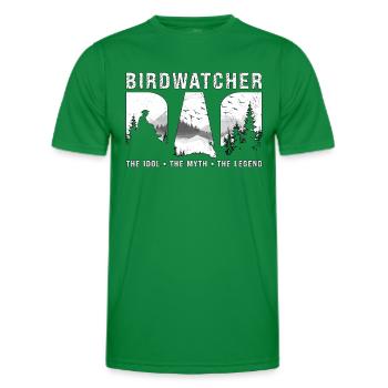 Birdwatcher Papa L’idole Le mythe Ornithologue - T-shirt sport Homme - vert - Devant - AI Model Male 178 dark (178cm)