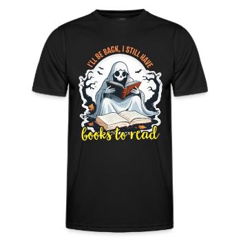 Book Editor I'll Be Back I Still Journalist Editor - Männer Funktions-T-Shirt - Schwarz - Vorne - AI Model Male 178 dark (178cm)
