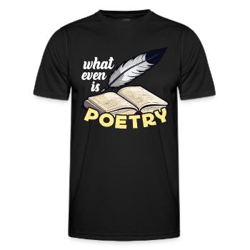 amateur de poésie Qu’est-ce que la poésie Professeur de livre - T-shirt sport Homme - noir - Devant - AI Model Male 178 dark (178cm)