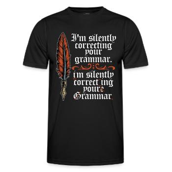 Book Editor I'm Silently Correcting Book Author - Männer Funktions-T-Shirt - Schwarz - Vorne - AI Model Male 178 dark (178cm)