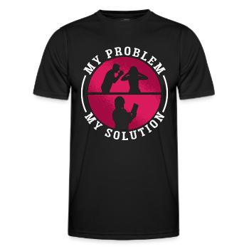 Book Editor My Problem My Pictogram Mom Dad Editor - Männer Funktions-T-Shirt - Schwarz - Vorne - AI Model Male 178 dark (178cm)