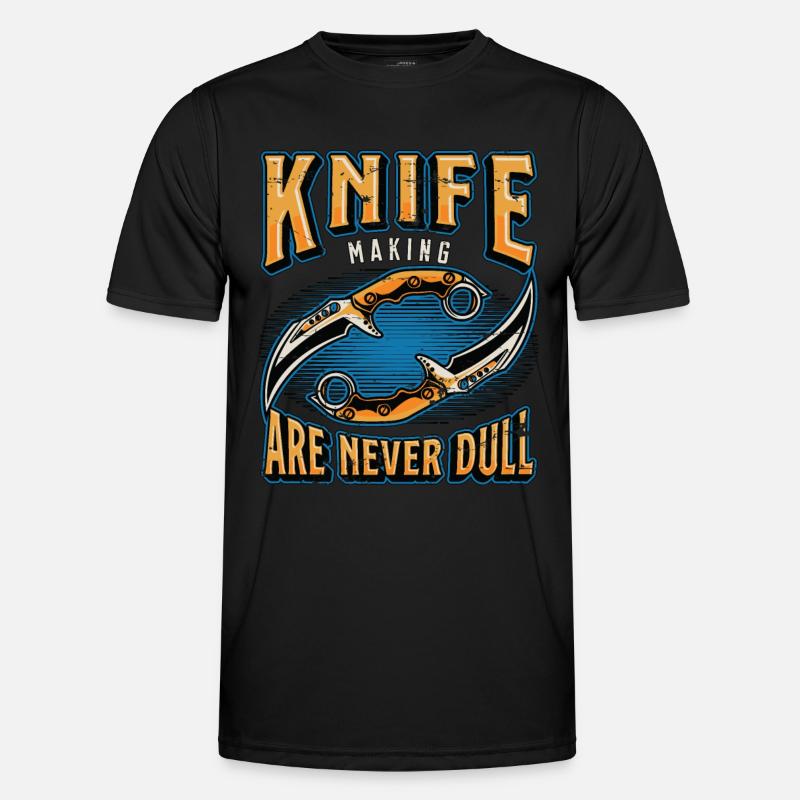 Blade Forging Knife Makers Are Never Dull Forging Men's Functional T-Shirt