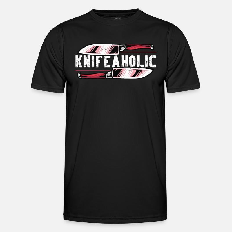 Blade Forging Knifeaholic Blade Crafting Forging Männer Funktions-T-Shirt