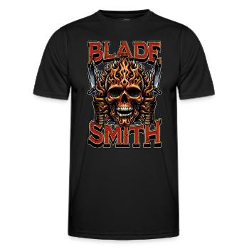 Blade Forging Bladesmith Metal Artist Ironsmith - Männer Funktions-T-Shirt - Schwarz - Vorne - AI Model Male 178 dark (178cm)