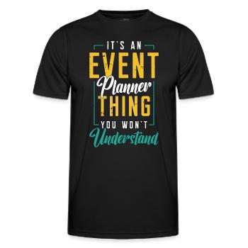 Events Coordinator It's An Event Planner Planning - Männer Funktions-T-Shirt - Schwarz - Vorne - AI Model Male 178 dark (178cm)