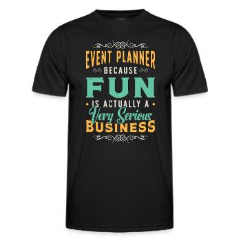 Events Coordinator Event Planner Because Planning - Männer Funktions-T-Shirt - Schwarz - Vorne - AI Model Male 178 dark (178cm)