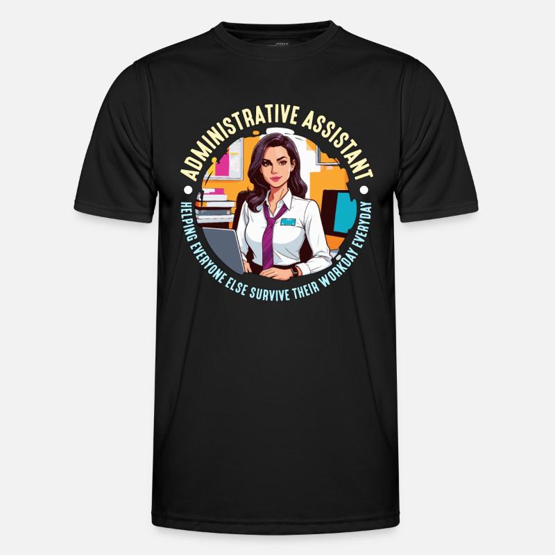 Administrative Assistant Helping Office Worker Männer Funktions-T-Shirt