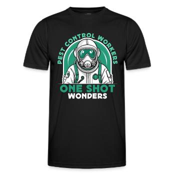 Pest Control Workers One Shot Insect Solutions - Männer Funktions-T-Shirt - Schwarz - Vorne - AI Model Male 178 dark (178cm)
