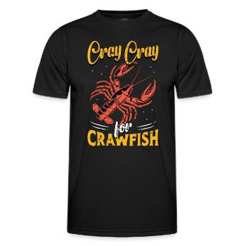 Écrevisse bouillir écrevisse écrevisse pour l’amateur d’écrevisses et de fruits de mer - T-shirt sport Homme - noir - Devant - AI Model Male 178 dark (178cm)