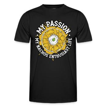 Passionné de nachos Ma passion Mon amateur de nourriture de nachos - T-shirt sport Homme - noir - Devant - AI Model Male 178 dark (178cm)