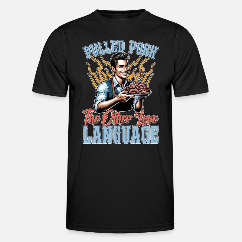 Pulled Pork The Other Love Language Barbecue Lover Männer Funktions-T-Shirt