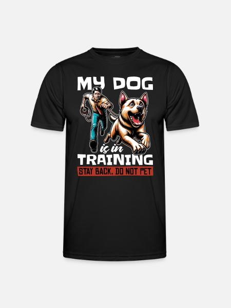 Hundetræner Min hund er i træning Agility træning - Funktionsshirt til herrer - sort