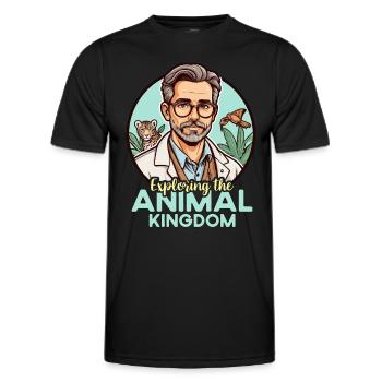 Zoologiste à la découverte du règne animal Zoologie - T-shirt sport Homme - noir - Devant - AI Model Male 178 dark (178cm)