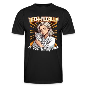 Veterinary Technician Tech-nically Animal Lover - Men's Functional T-Shirt - black - Front - AI Model Male 178 dark (178cm)