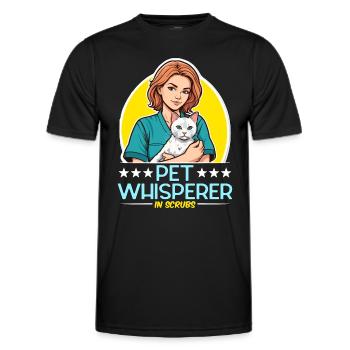 Veterinary Technician Pet Whisperer Animal Lover - Men's Functional T-Shirt - black - Front - AI Model Male 178 dark (178cm)