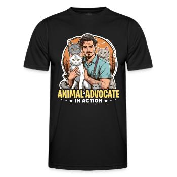 Veterinary Technician Animal Advocate Vet Clinic - Men's Functional T-Shirt - black - Front - AI Model Male 178 dark (178cm)