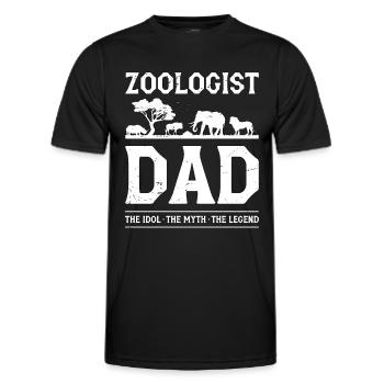 Zoologist Dad The Idol The Myth Animal Scientist - Männer Funktions-T-Shirt - Schwarz - Vorne - AI Model Male 178 dark (178cm)