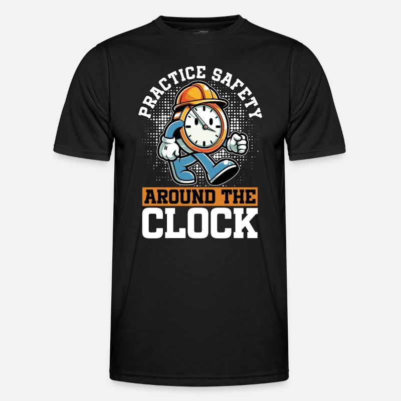 Agent de sécurité Pratiquer la sécurité autour de la construction T-shirt sport Homme