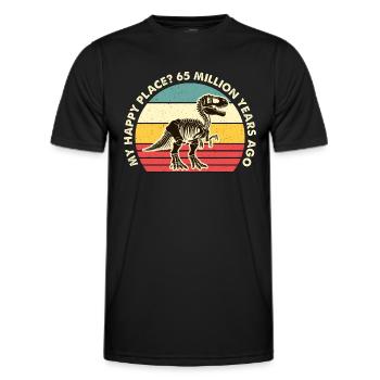 Fossil Hunter My Happy Place Fossil Collecting - Männer Funktions-T-Shirt - Schwarz - Vorne - AI Model Male 178 dark (178cm)