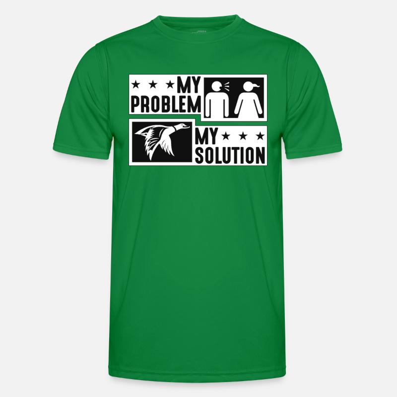 Mallard Duck My Problem My Solution Pictogram Mom Männer Funktions-T-Shirt