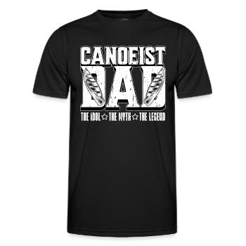 Canoeist Dad The Idol The Myth Boating Enthusiast - Männer Funktions-T-Shirt - Schwarz - Vorne - AI Model Male 178 dark (178cm)
