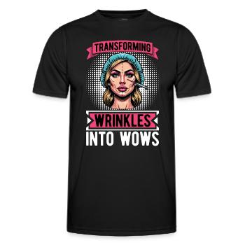 Plastic Surgery Transforming Wrinkles Esthetician - Männer Funktions-T-Shirt - Schwarz - Vorne - AI Model Male 178 dark (178cm)