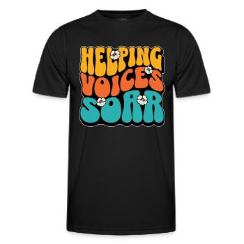 Speech Therapy Helping Voices Soar Physiotherapist - Männer Funktions-T-Shirt - Schwarz - Vorne - AI Model Male 178 dark (178cm)