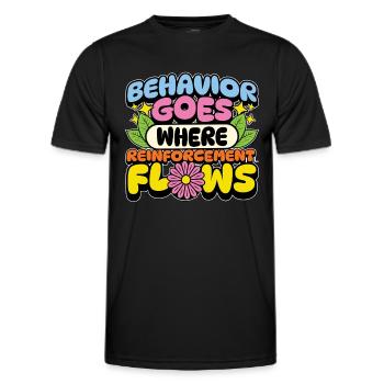 Behavioral Therapist Behavior Goes ABA Analyst - Men's Functional T-Shirt - black - Front - AI Model Male 178 dark (178cm)