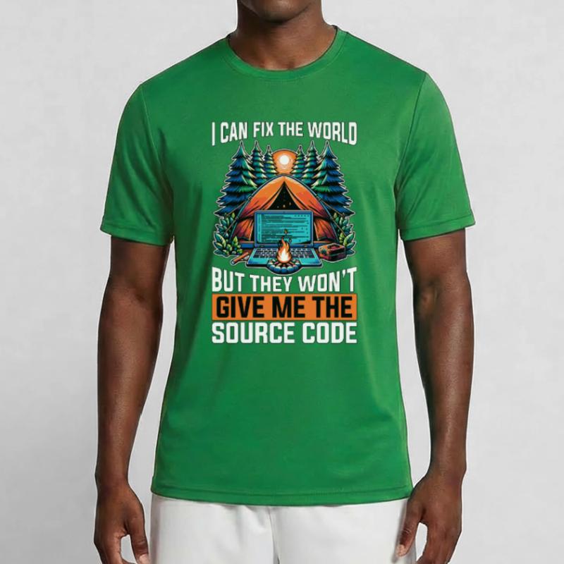 Coder I Can Fix The World Web Developer Coders Männer Funktions-T-Shirt