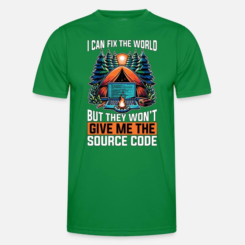 Coder I Can Fix The World Web Developer Coders Männer Funktions-T-Shirt