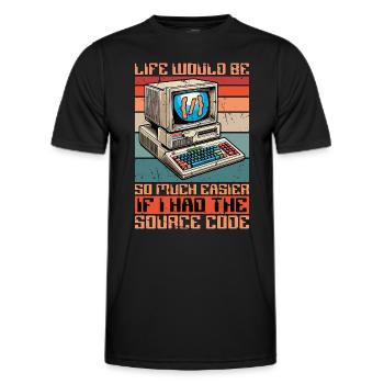 Coder Life Would Be So Much Easier Web Developer - Männer Funktions-T-Shirt - Schwarz - Vorne - AI Model Male 178 dark (178cm)