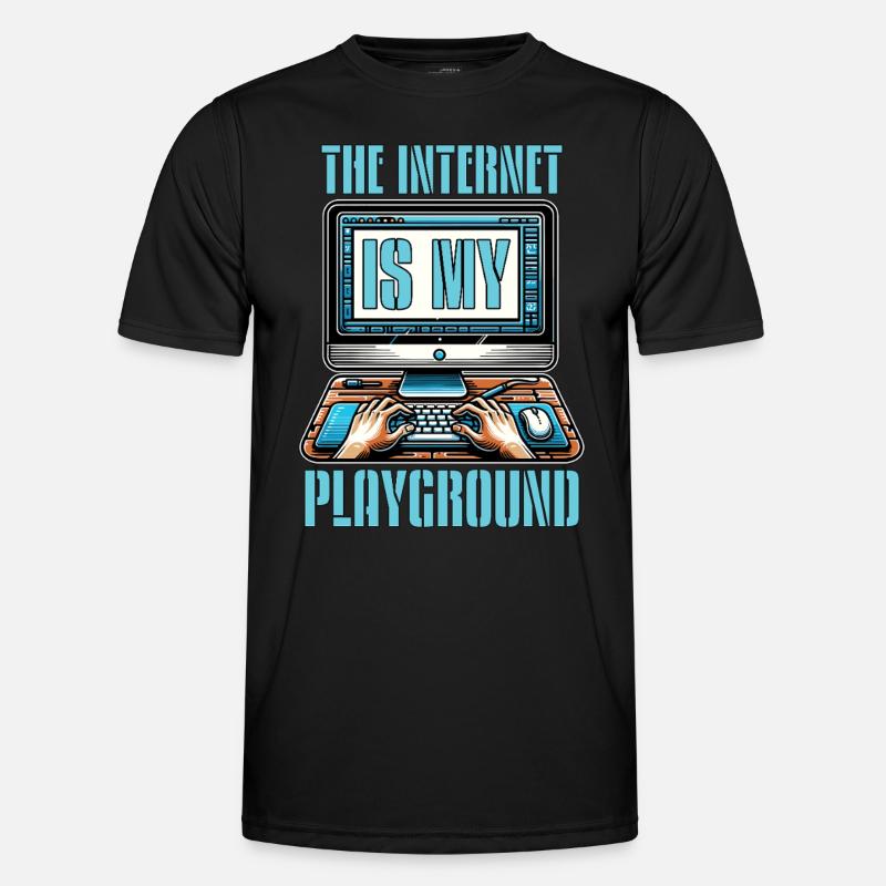 Codeur : Internet est mon terrain de jeu Développeur web T-shirt sport Homme