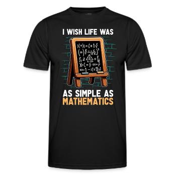 Mathematician I Wish Life Was As Simple Statistics - Men's Functional T-Shirt - black - Front - AI Model Male 178 dark (178cm)