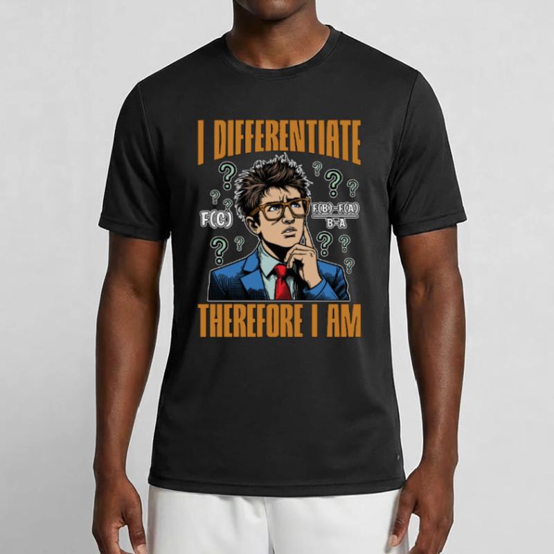 Mathematician I Differentiate Therefore Math Tutor Männer Funktions-T-Shirt