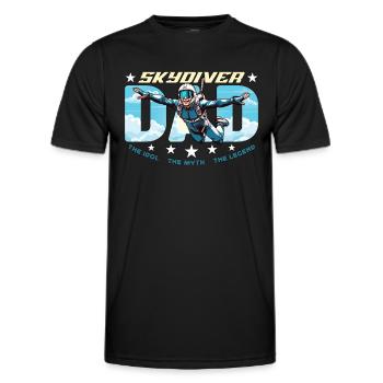 Skydiver Dad The Idol The Myth The Parachutist - Männer Funktions-T-Shirt - Schwarz - Vorne - AI Model Male 178 dark (178cm)