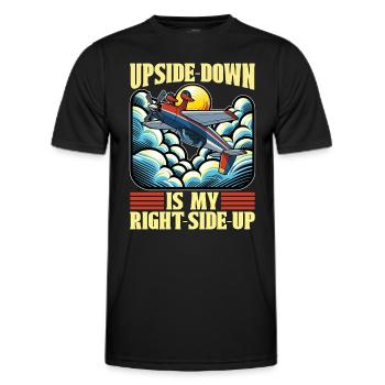 Aerobatic Pilot Upside-Down Is My Right RC Pilot - Men's Functional T-Shirt - black - Front - AI Model Male 178 dark (178cm)