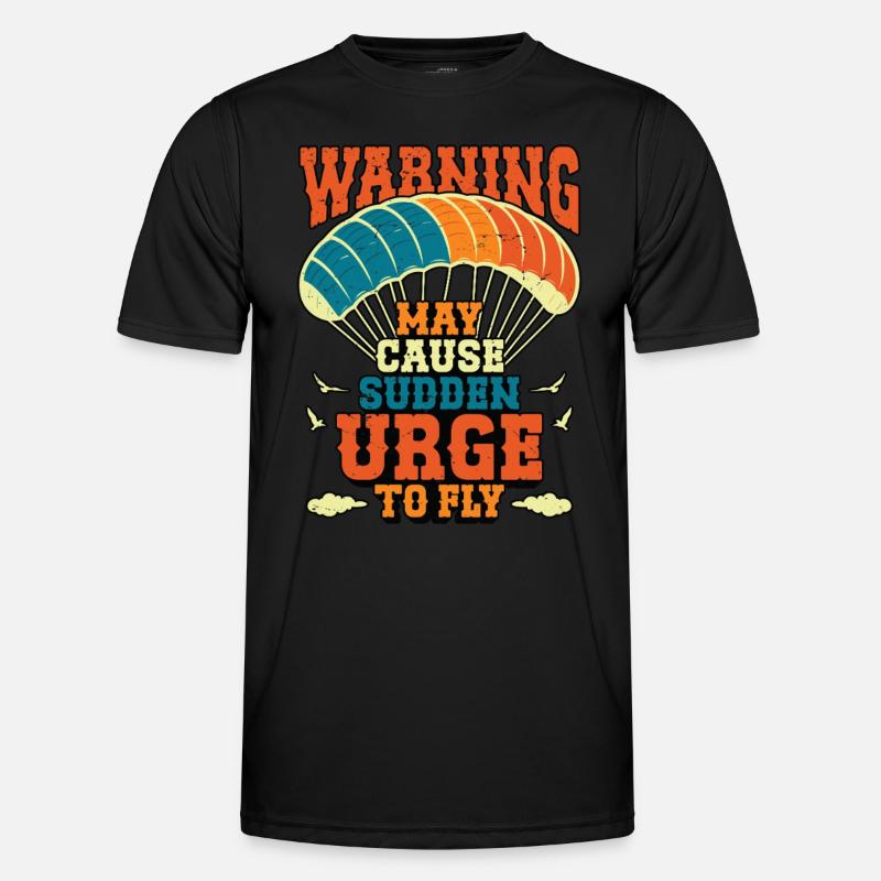 Paragliding Warning May Cause Sudden Parachuting Men's Functional T-Shirt