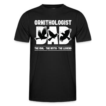 Ornithologist Dad The Idol The Myth The Zoologist - Men's Functional T-Shirt - black - Front - AI Model Male 178 dark (178cm)