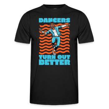 Dance Teacher Dancers Turn Out Better Choreography - Men's Functional T-Shirt - black - Front - AI Model Male 178 dark (178cm)