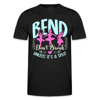 Professeur de danse Bend Don’t Break Unless It Be Dancing - T-shirt sport Homme - noir - Devant - AI Model Male 178 dark (178cm)