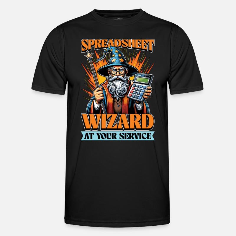 Accounting Spreadsheet Wizard Bookkeeper Auditor Männer Funktions-T-Shirt