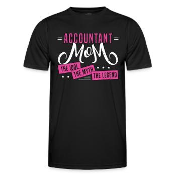 Accountant Mom The Idol The Myth Data Analysis - Männer Funktions-T-Shirt - Schwarz - Vorne - AI Model Male 178 dark (178cm)