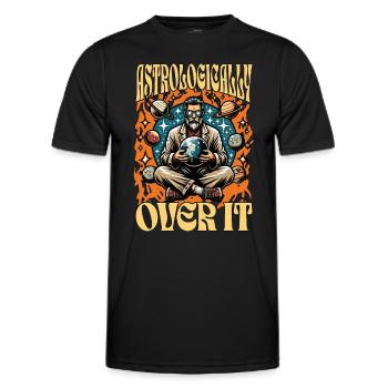 Astrologer Astrologically Over It Fortune Teller - Men's Functional T-Shirt - black - Front - AI Model Male 178 dark (178cm)