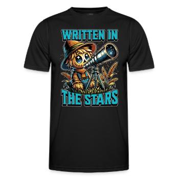 Astrologer Written In The Stars Fortune Telling - Men's Functional T-Shirt - black - Front - AI Model Male 178 dark (178cm)