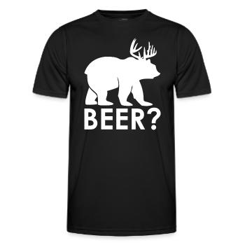 beer - Männer Funktions-T-Shirt - Schwarz - Vorne - AI Model Male 178 dark (178cm)