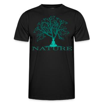 Nature - T-shirt sport Homme - noir - Devant - AI Model Male 178 dark (178cm)
