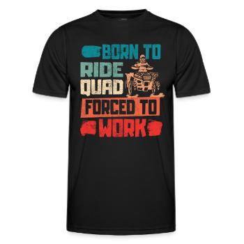 Quad Quad Riders - Born to the Quad ATV - Men's Functional T-Shirt - black - Front - AI Model Male 178 dark (178cm)