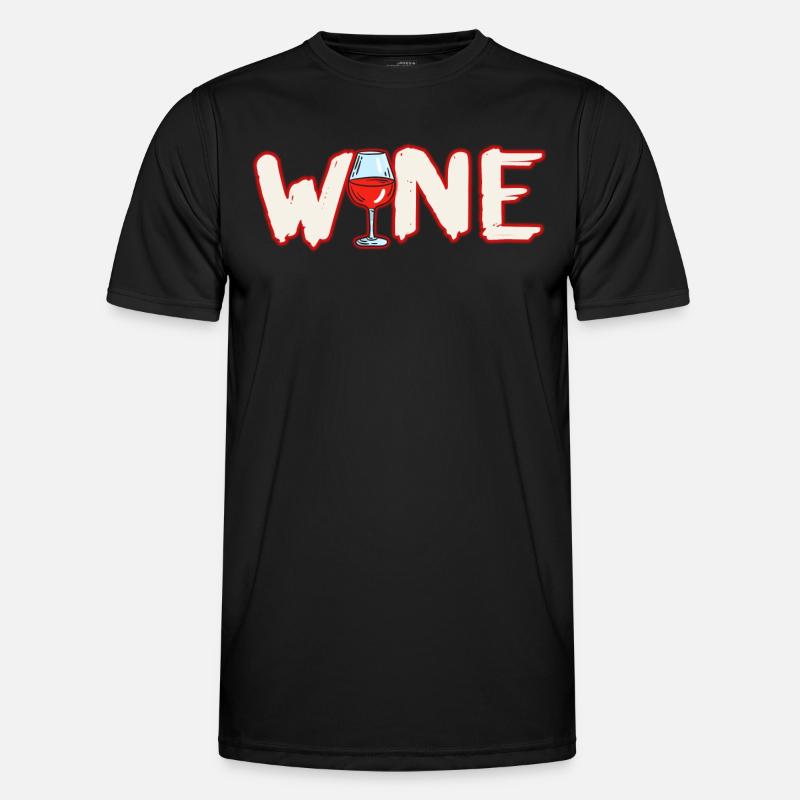 Wine Gift Idea - Men's Functional T-Shirt - black